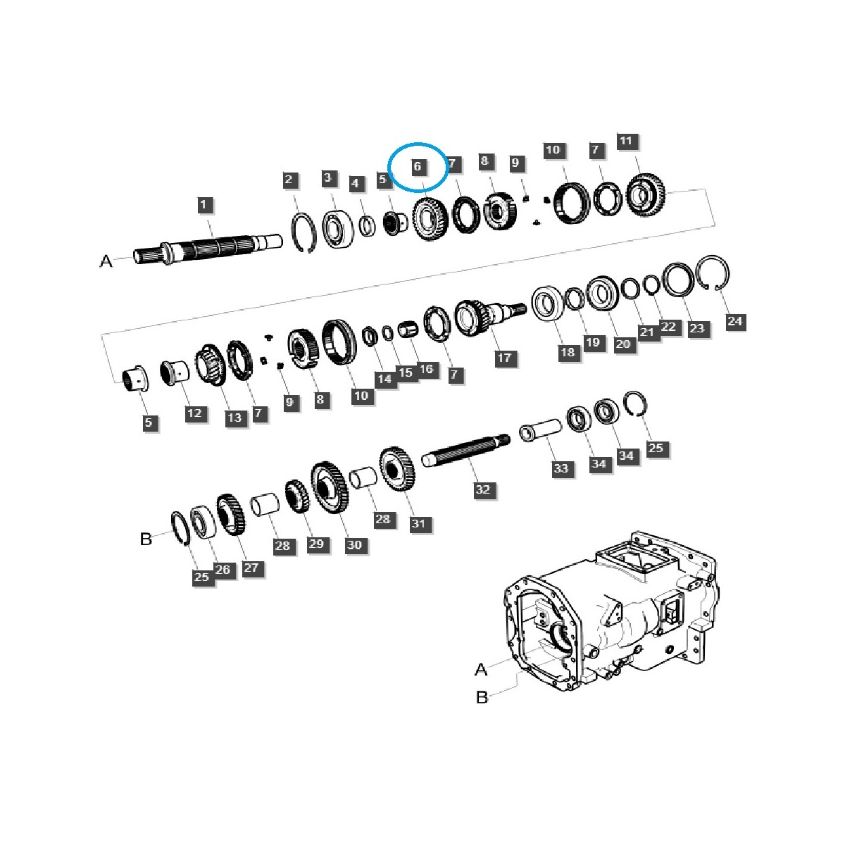Zahnrad M/DRV 3RD / TRG281 / LS Traktor / 40384169
