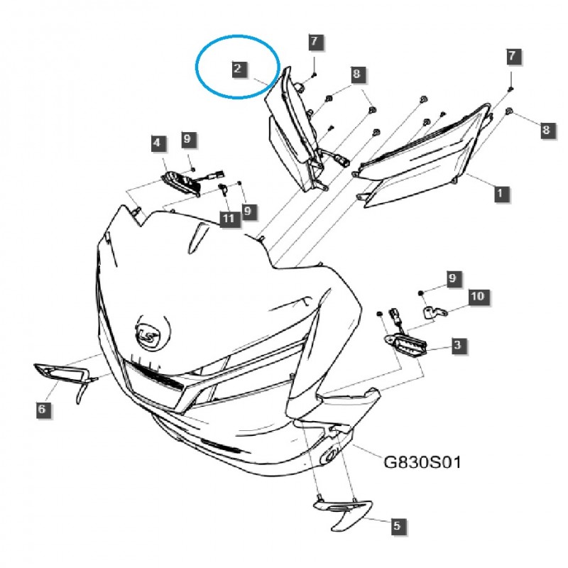 lampen - LED-Frontleuchte - rechts / TRG760 / LS XP7,101, LS M7 /40402712