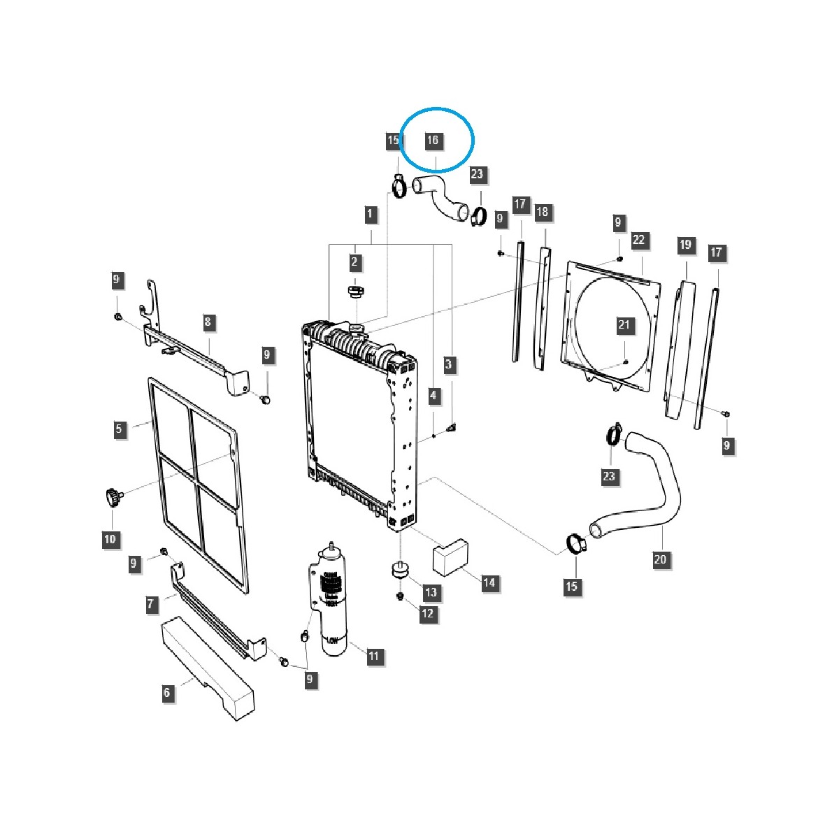 serpents - Tuyau de radiateur de climatisation - sortie / LS MT340 / 40290030
