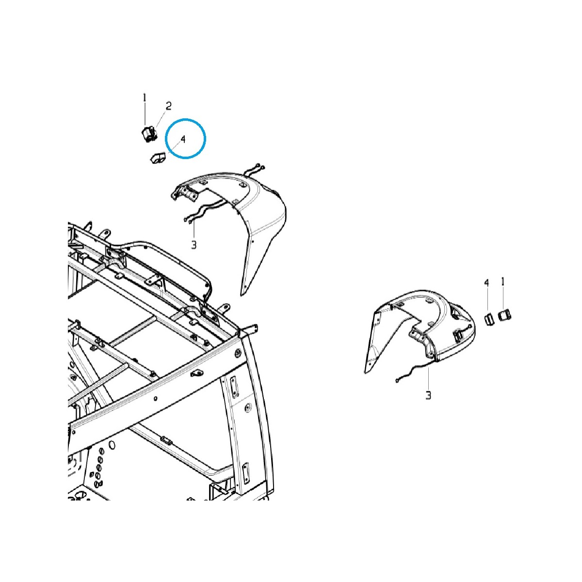 schalter - Gummitülle für automatischen Niveauregulierungsschalter / TRG750 / LS Traktor / 40349857