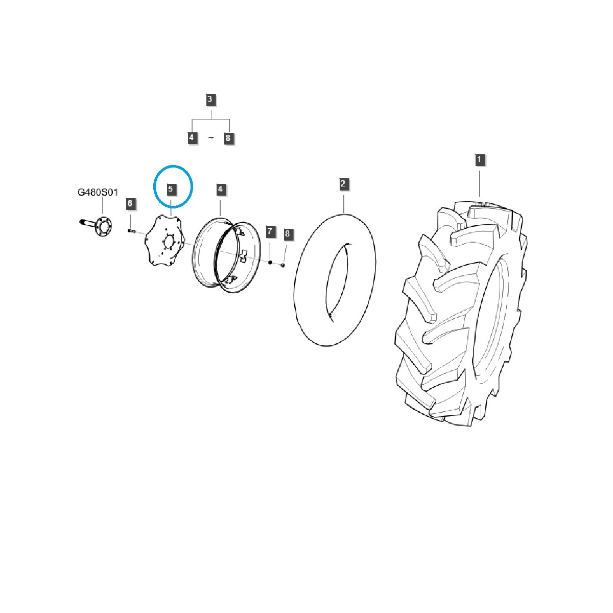Felgenscheibe MT340, MT357 / TRG490 / LS Traktor / 40412161