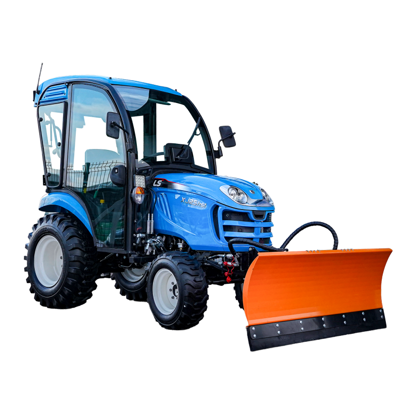 ls xj25 - LS Tractor XJ25 HST 4x4 - 24.4 HP / IND / CAB + straight snow plow SBH150 150 cm, hydraulic 4FARMER
