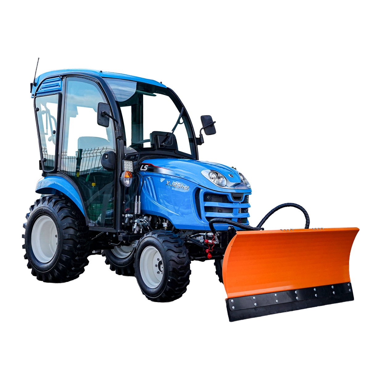 Traktor LS XJ25 HST 4x4 - 24,4 HP / IND / CAB + sněžný pluh SBH150 150 cm, hydraulický 4FARMER