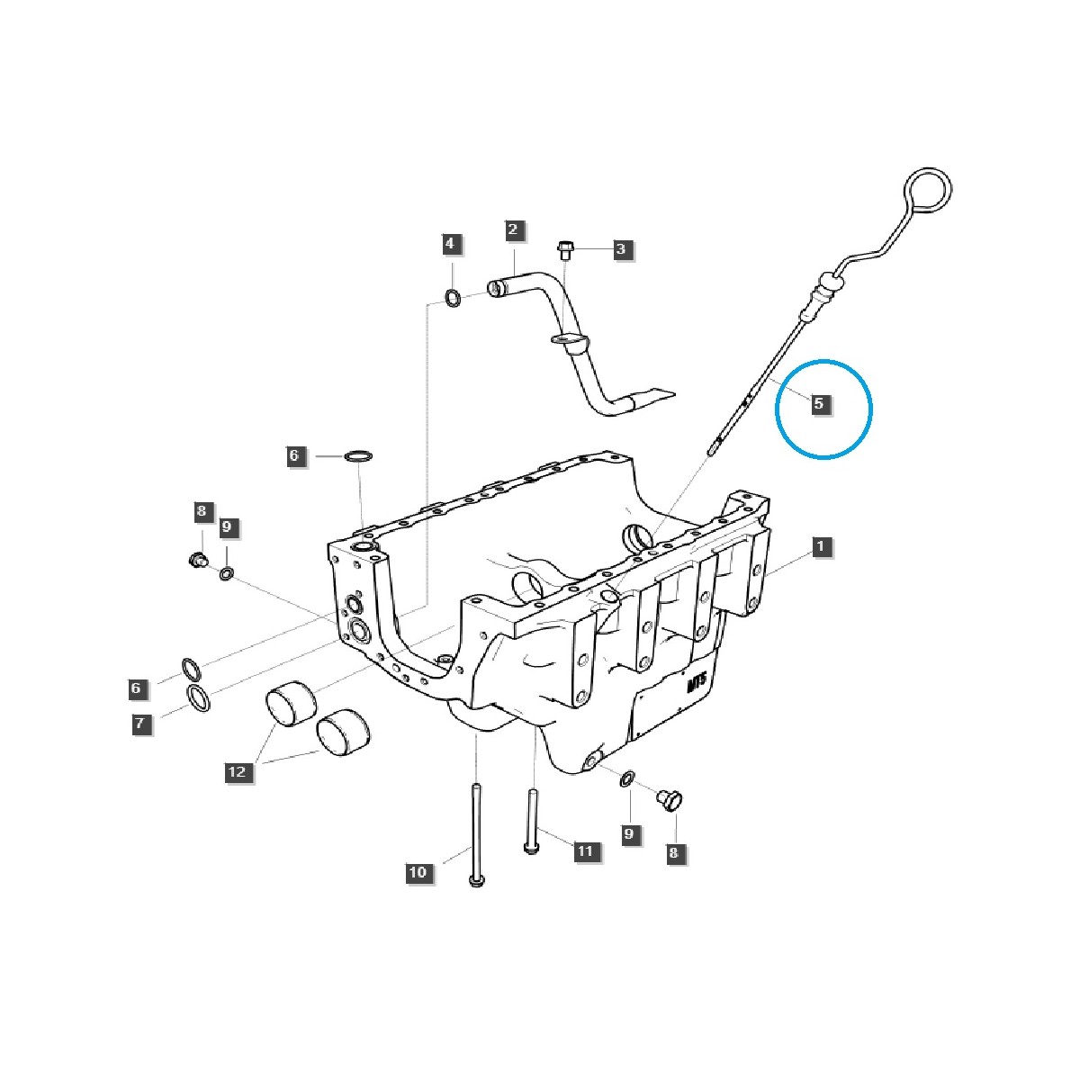copy of Indicador de nivel de aceite / Tractor EGQ145 / LS / N.° 40375281