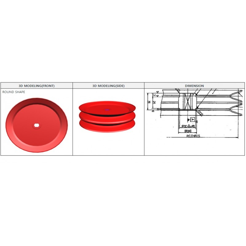 parts to tractors - copy of Pulley / TRG865 / LS Tractor 40009205