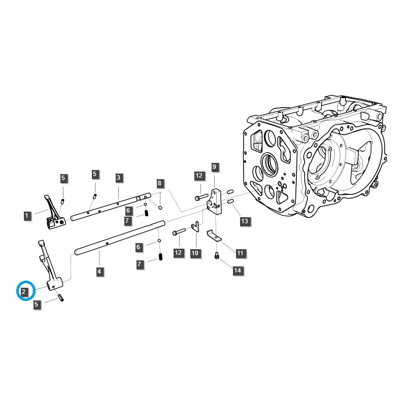 transmission - copy of Gear/Range Shift Fork (2-4) / TRG291 / LS Tractor 40009191