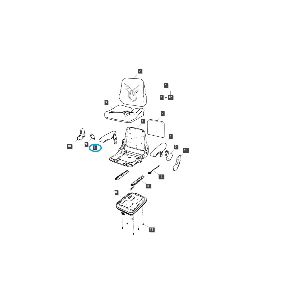 copy of Armrests for Premium AL-KO tractor
