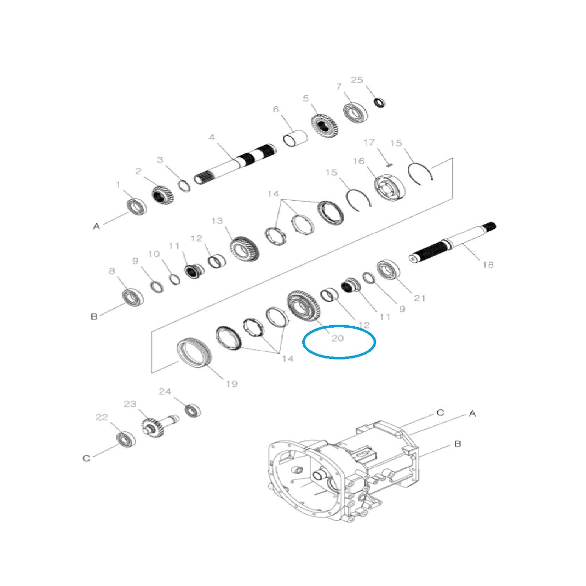 Ozubené koleso prevodovky F/DRVN-TRG281/ LS Traktor / 40031319