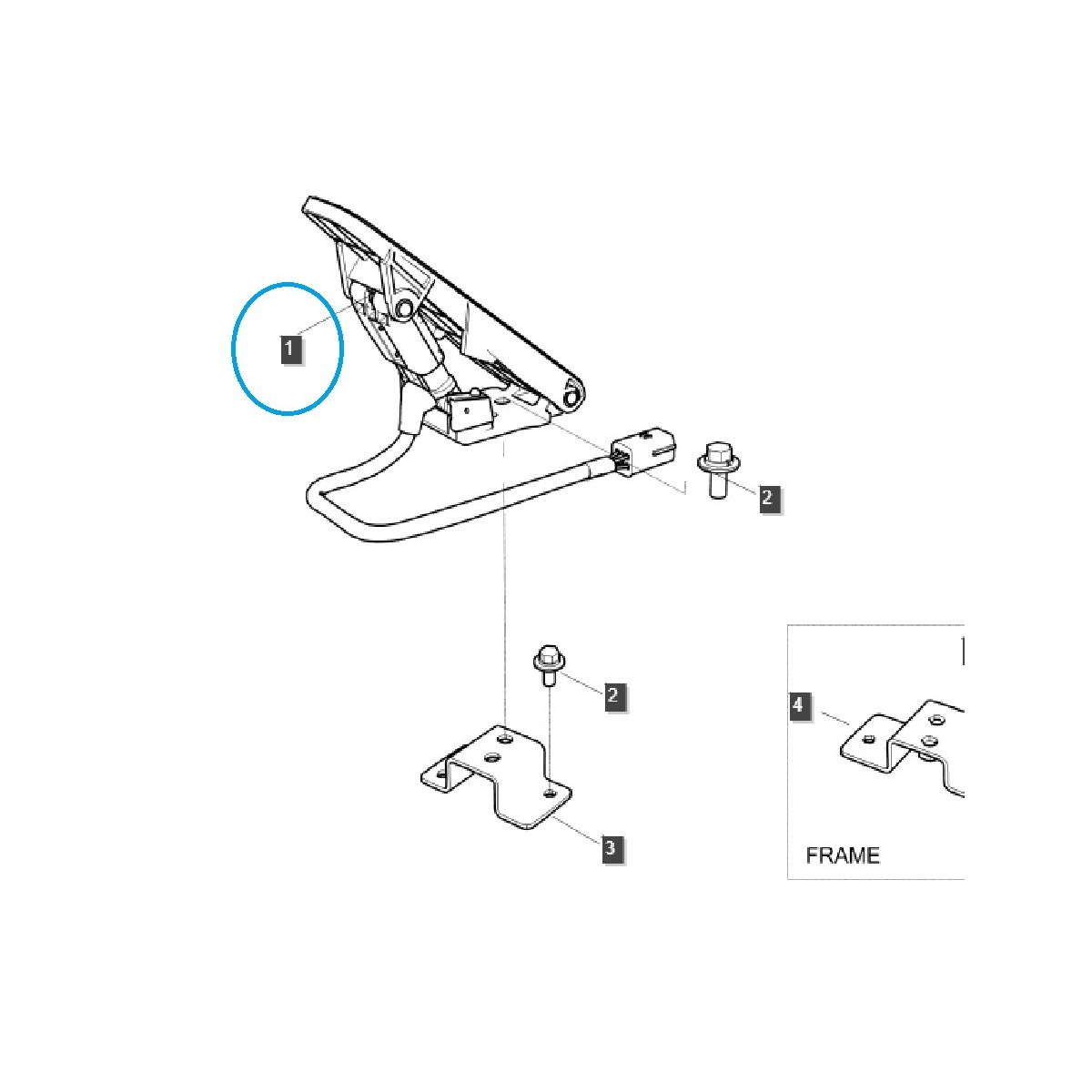 Accelerator pedal with two-stage resistance / TRG100 / LS Tractor / 40407903