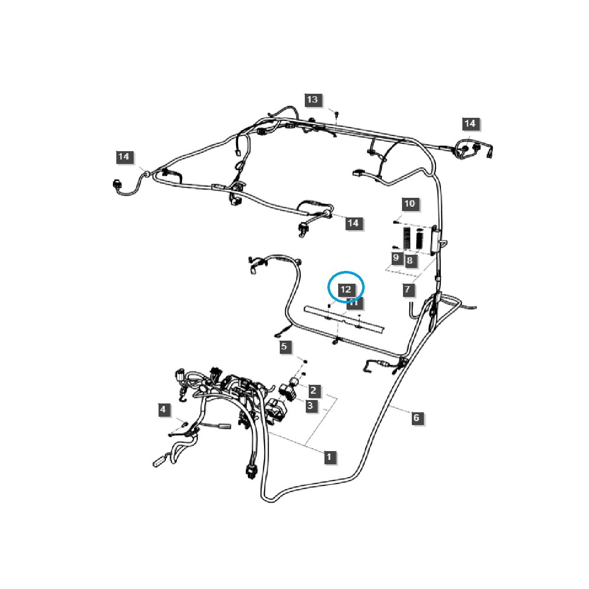 Vis de fixation pour installation électrique RD-S224601211 / Tracteur Ls / 40028702