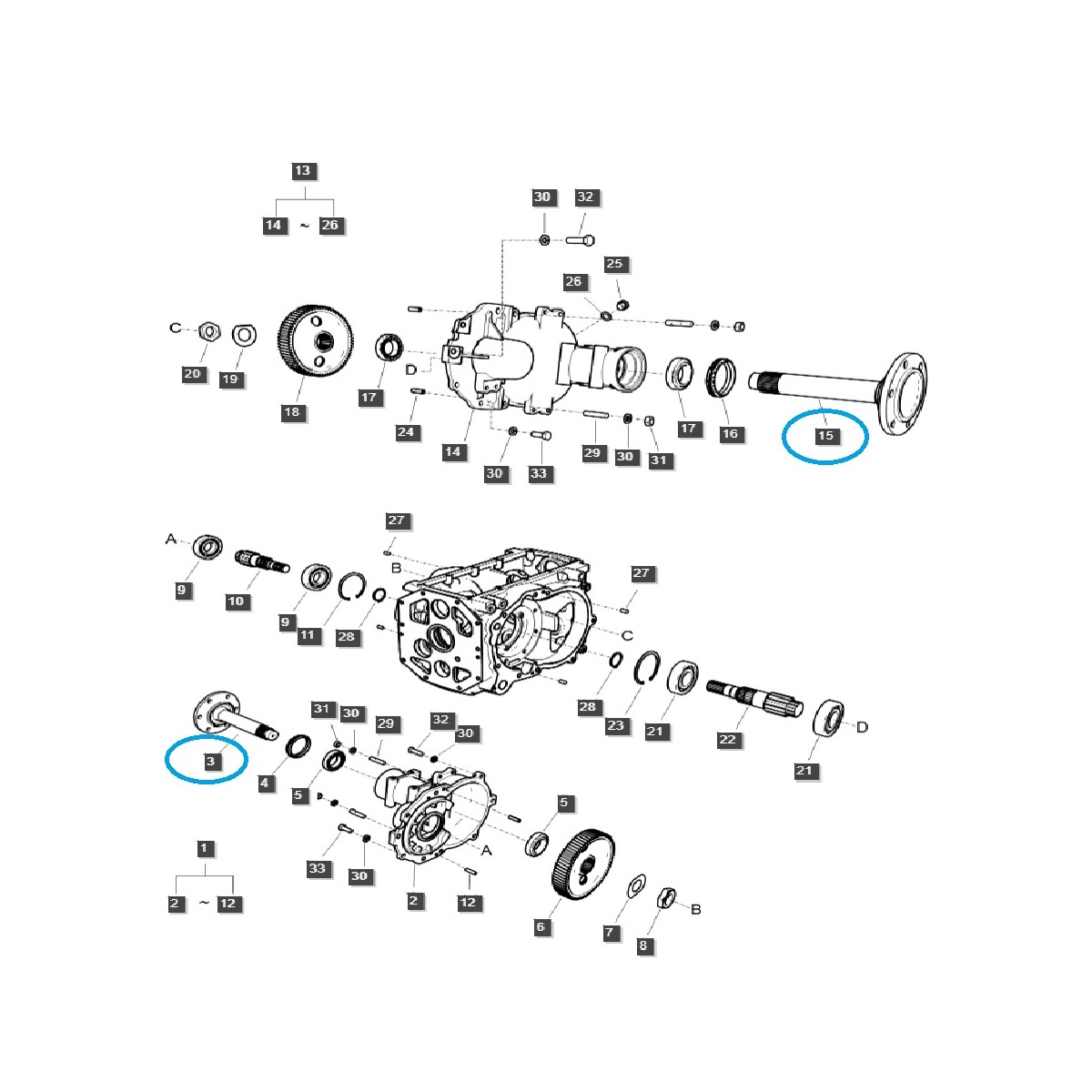 Hinterachsnabe / TRG481 / LS Traktor / 40163722