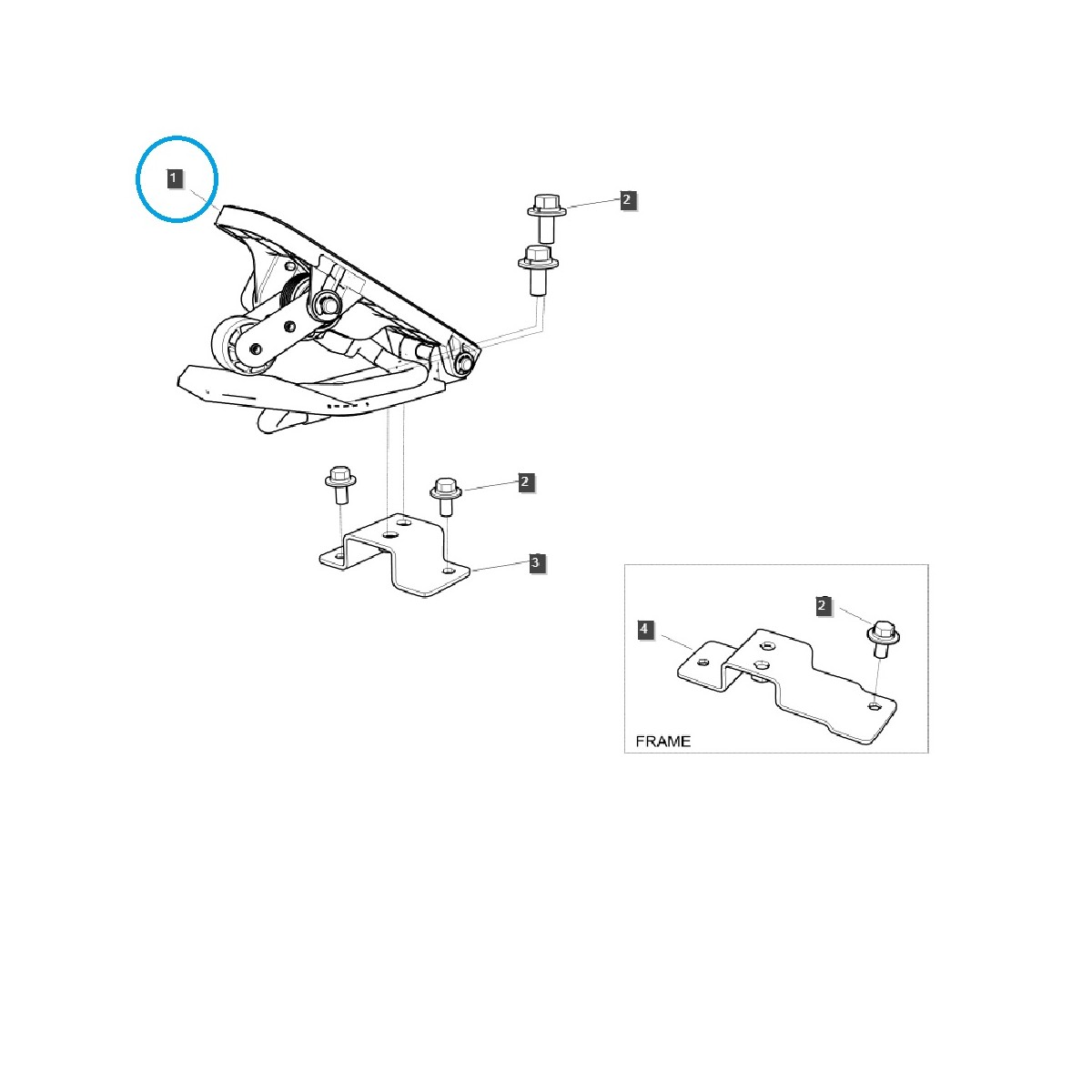 Pedal del acelerador (eléctrico) / TRG100 / Tractor LS / 40580556