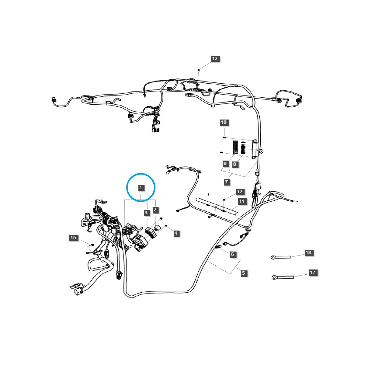 Hauptkabelbaum (Fahrerhaus) / TRG730 / LS Traktor / 40433171