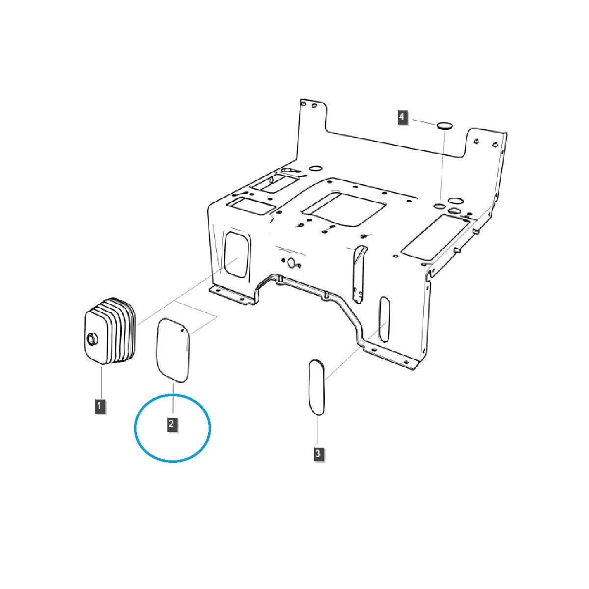 Kryt řadicí páky / A1870454 / TRG870 / Traktor LS / 40030213