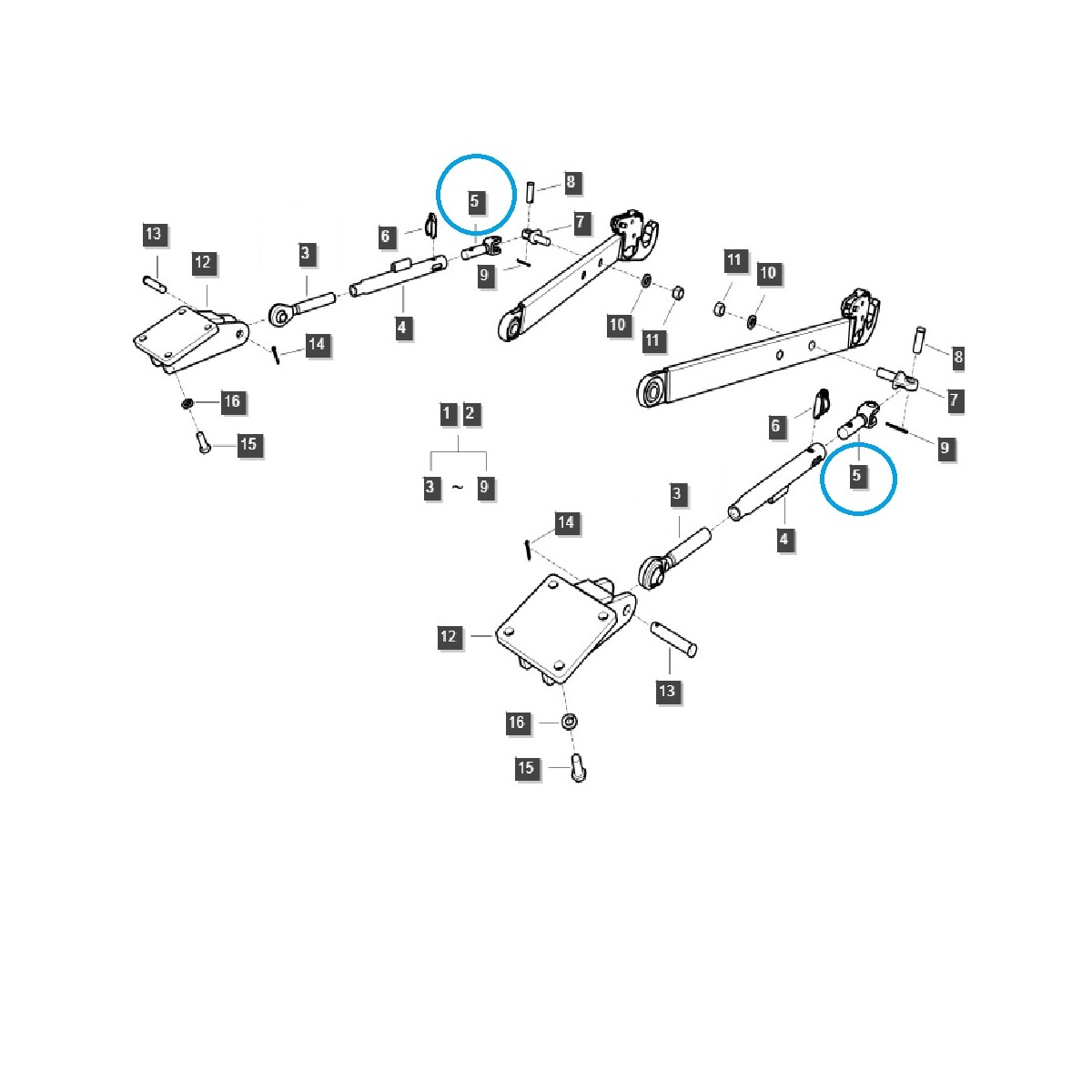 Vidlica s čapom TRG896 / LS Tractor / 40211802