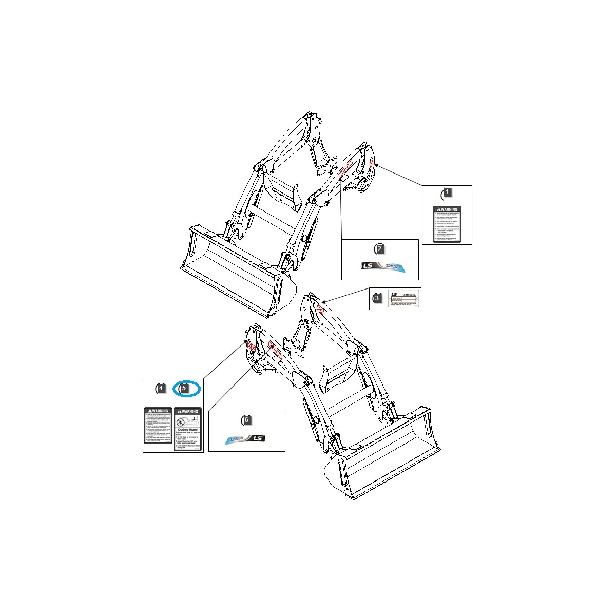 copy of LS Tractor Black Edition stickers