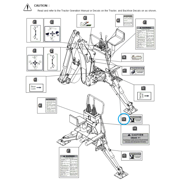 Warnaufkleber / Ls Traktor 40231043