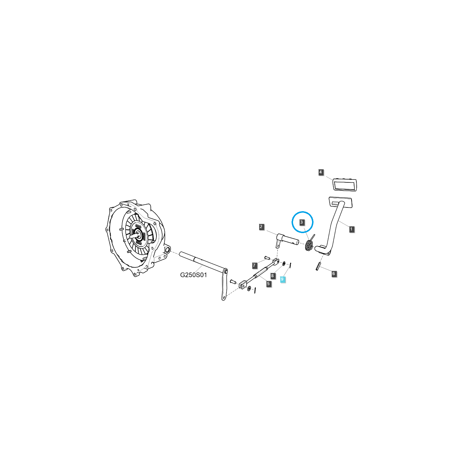 Kupplungsstoppfeder / TRG260 / Ls Traktor 40292274