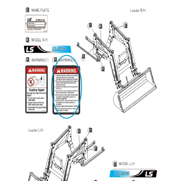 copy of Autocollant d'information / Tracteur LS n° 40255437