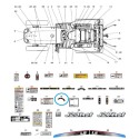 Naklejka informacyjna, przełącznik kluczykowy TRG980 J23HST, J27HST / LS Tractor / 40215535