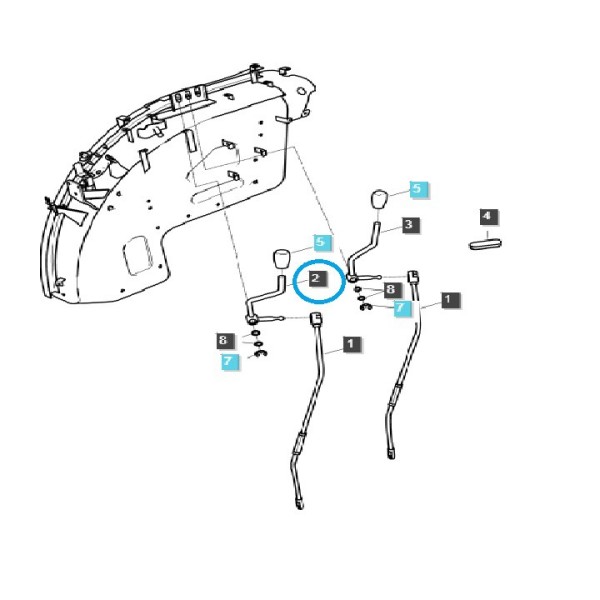 Levier de distributeur hydraulique TRG827 / Tracteur LS / 40254770