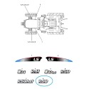 Etiqueta informativa modelo R60 TRG980 / LS Tractor / 40281132