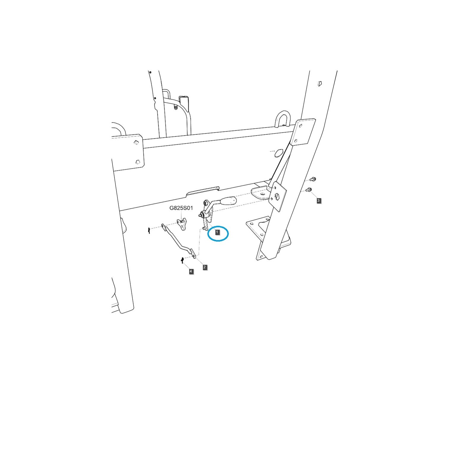 Hydraulic Lift Lever TRG825 / LS Tractor / 40348103