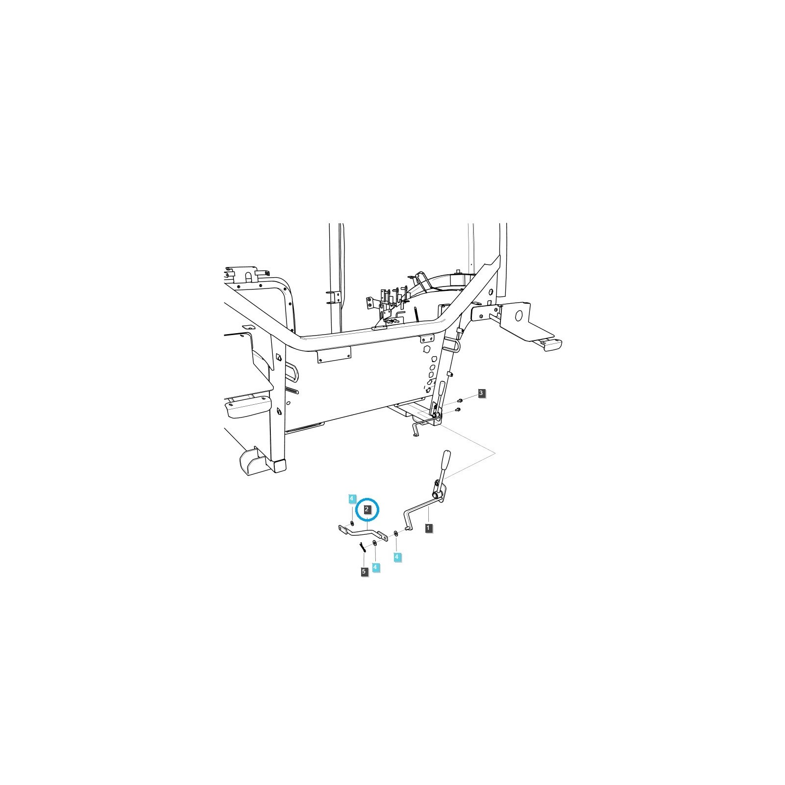 Řídicí tyč táhla MT5.73 / TRG825 / LS Traktor 40352344