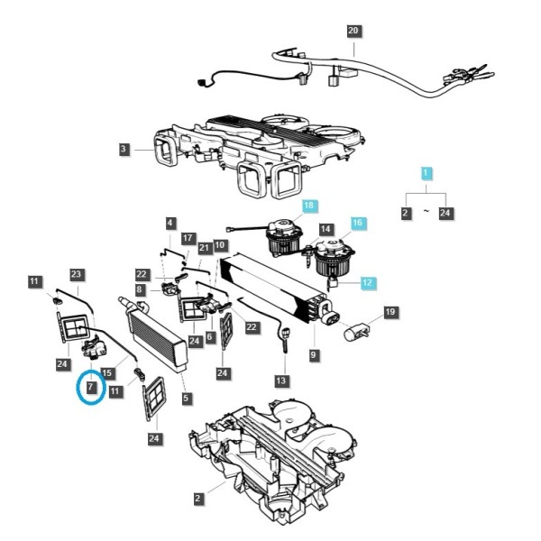 Stellmotor Klimaanlagenklappe TRG865 / LS Traktor / 40386525