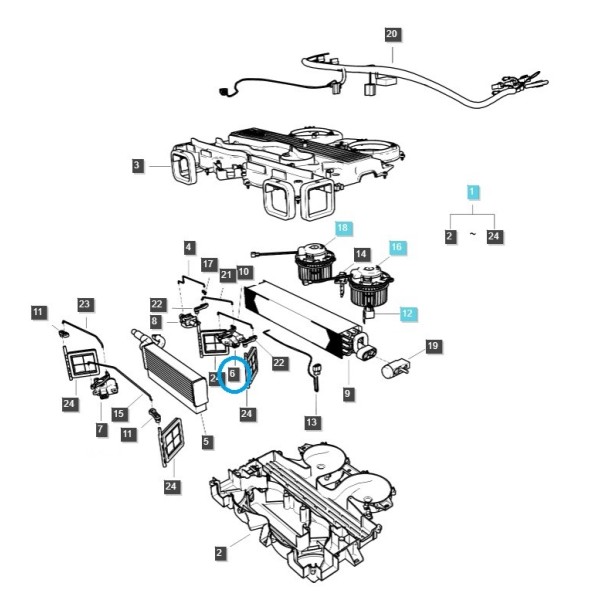 Motor na reguláciu teploty ventilátora klimatizácie TRG865 / LS Tractor / 40386533