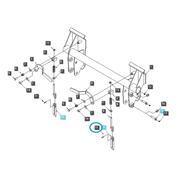 Kołek blokady ładowacza LL2100 / LS Tractor / 40264324