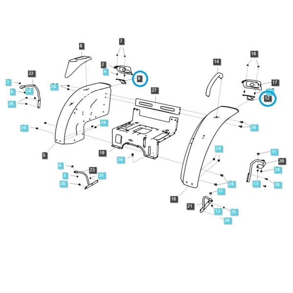 Mudguard / Mudflap Mount / MT340 TRG870 / LS Tractor / 40027846