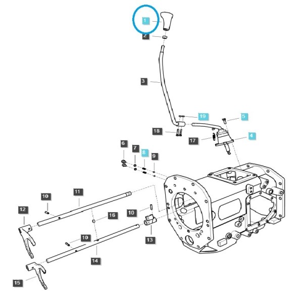 Hlavica radiacej páky / TRG970 / LS Tractor / 40229665