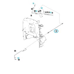 Câble d'accélérateur ACC TRG100 / Tracteur LS / 40280085