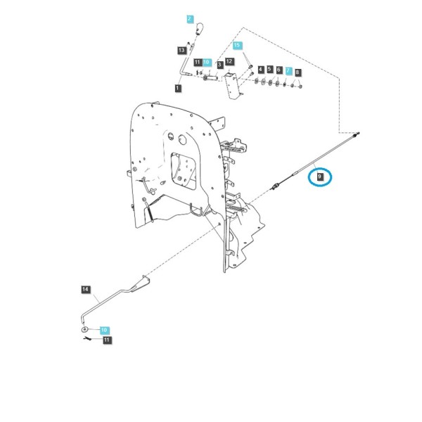 Lanko plynu ACC TRG100 / LS Tractor / 40280085