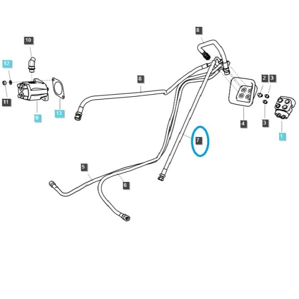 Hydraulic drain hose / LS Tractor / TRG630 / 40243624