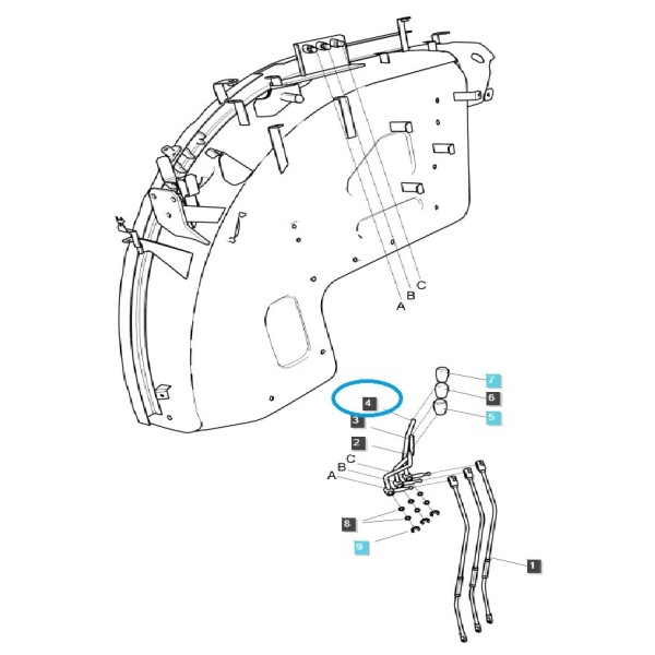Control lever TRG827 / LS Tractor / 40569210