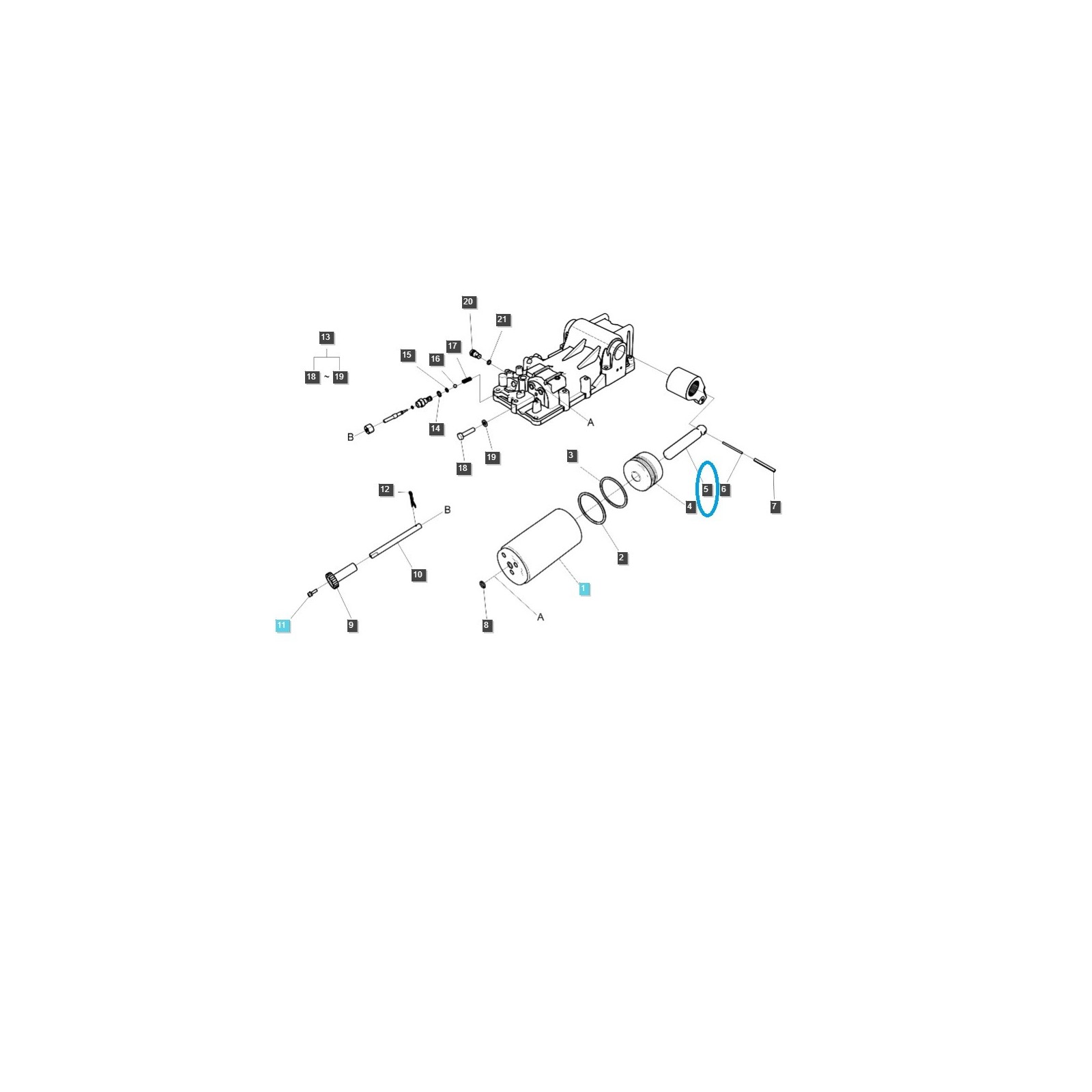 Hydraulic Piston Pusher A1826127 / TRG826 / LS Tractor / 40221734