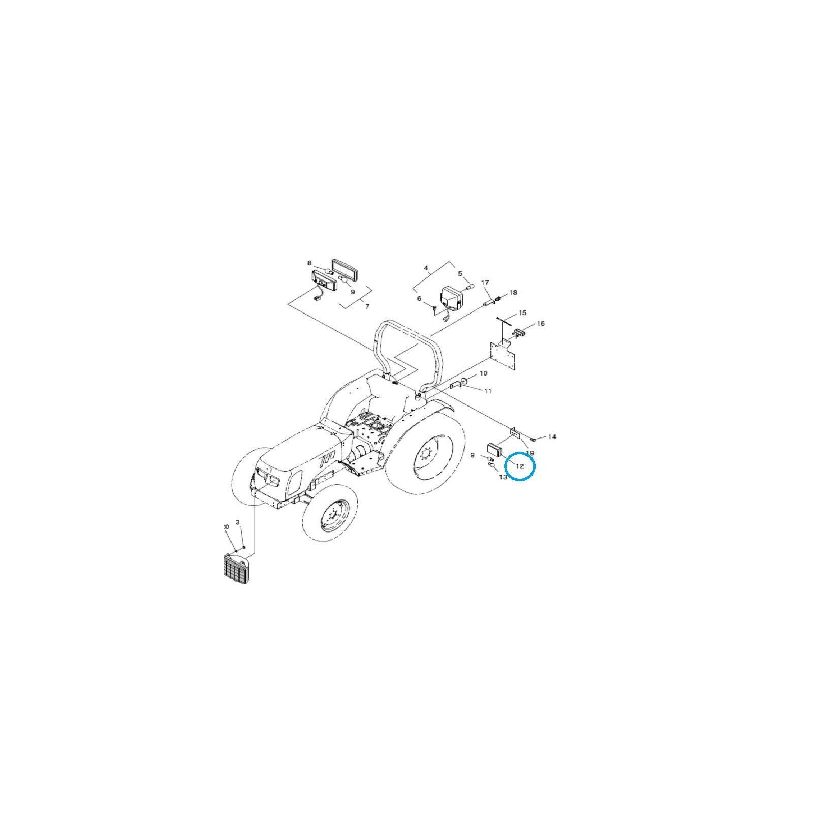 Lampa kierunkowskazu - tył / A1760057 / TRG760 / LS Tractor / 20021323