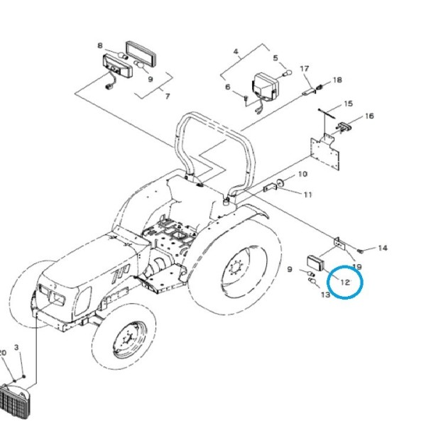Lampa kierunkowskazu - tył / A1760057 / TRG760 / LS Tractor / 20021323