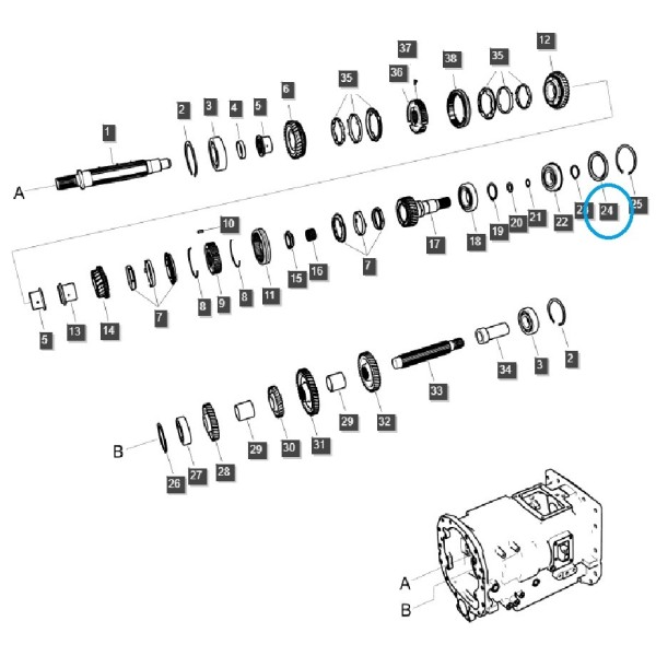 Distanzstück / TRG281 / LS Traktor / 40310121