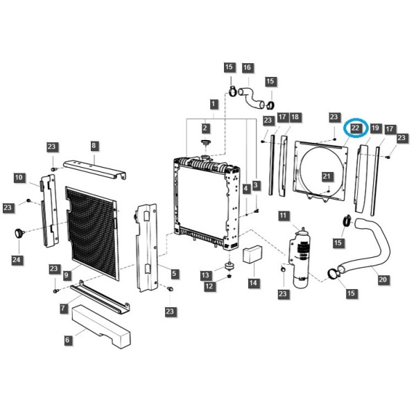 copy of Gitter, Kühlergrill / TRG170 / LS Traktor / 40266450