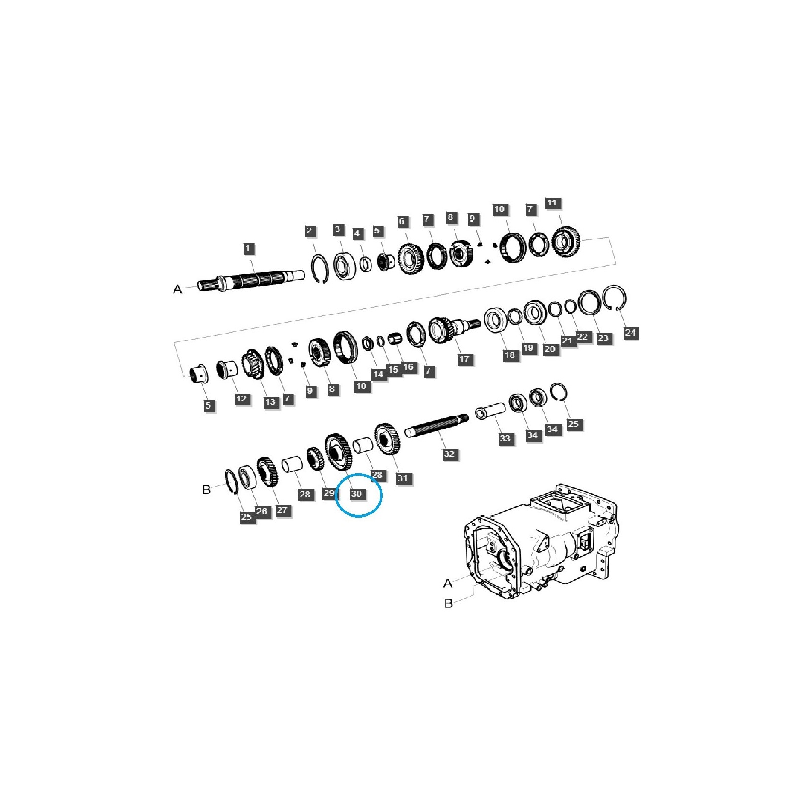 copy of Moyeu de synchronisation / TRG281 / Tracteur LS / 40257838