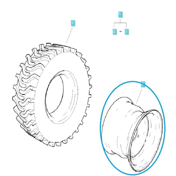 Felga 7JAX14-SILVER-TRG490/ LS Tractor / 40386736