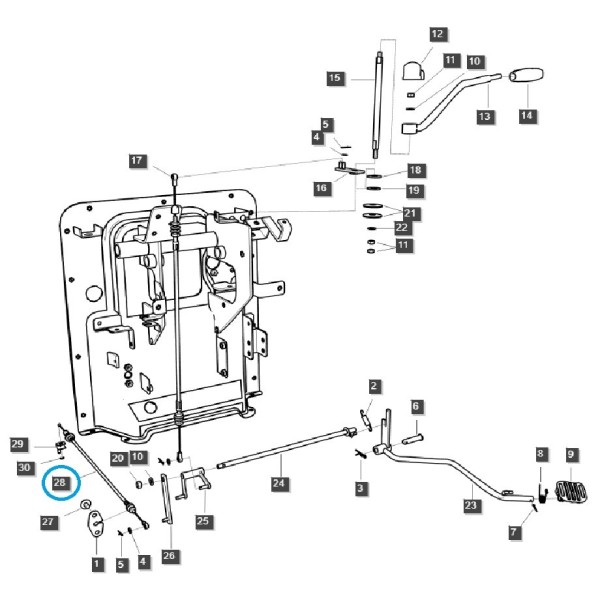 Gaspedalzug / TRG100 / LS Traktor / 40007979
