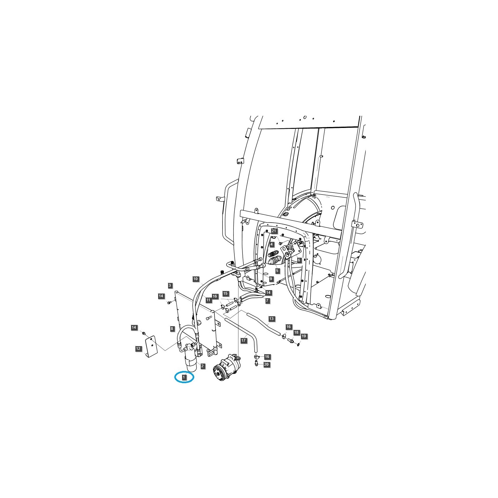 copy of Sušič klimatizácie A1865151 / TRG865 / LS Tractor / 40007791