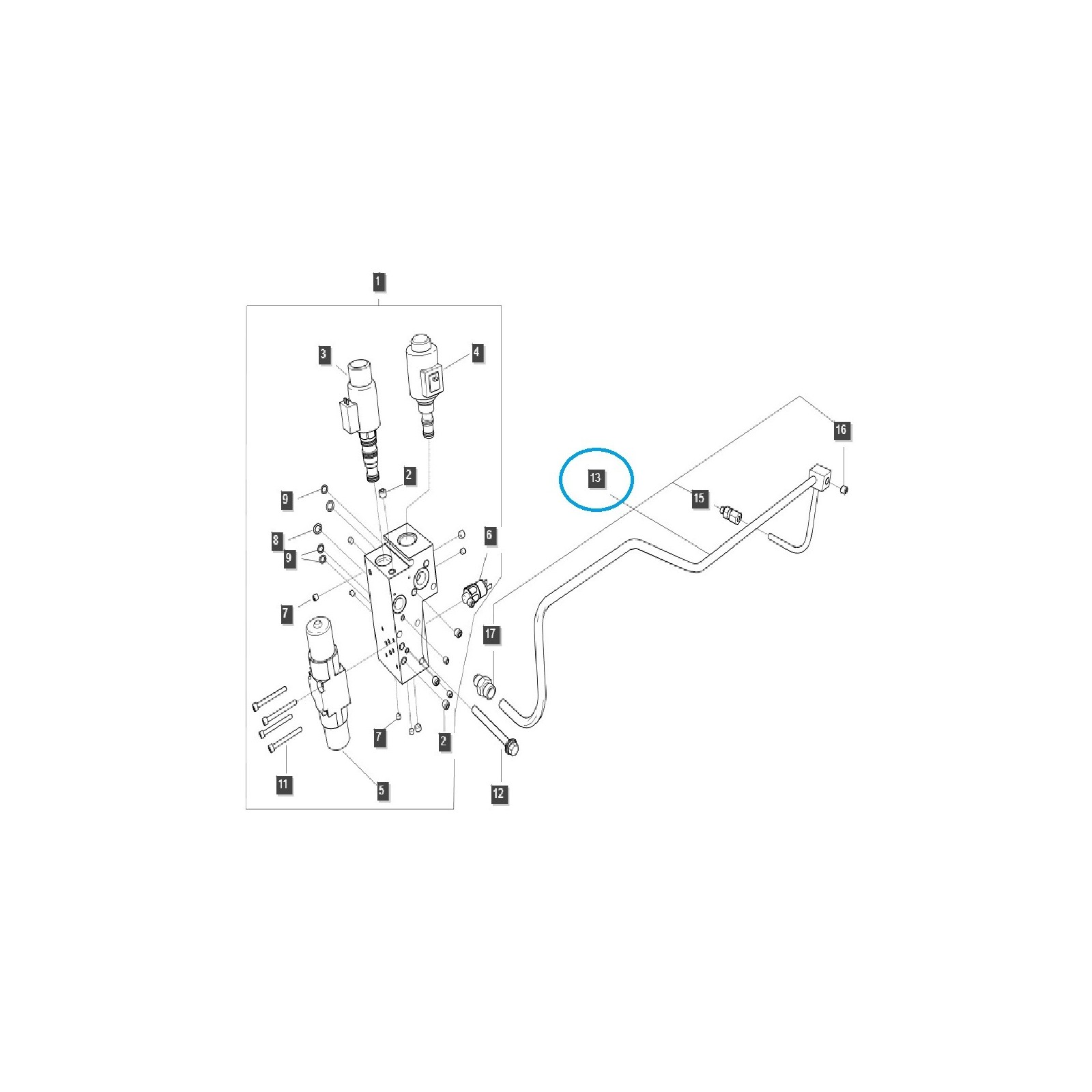 Hydraulic hose PSS G823 / LS Tractor / 40187695
