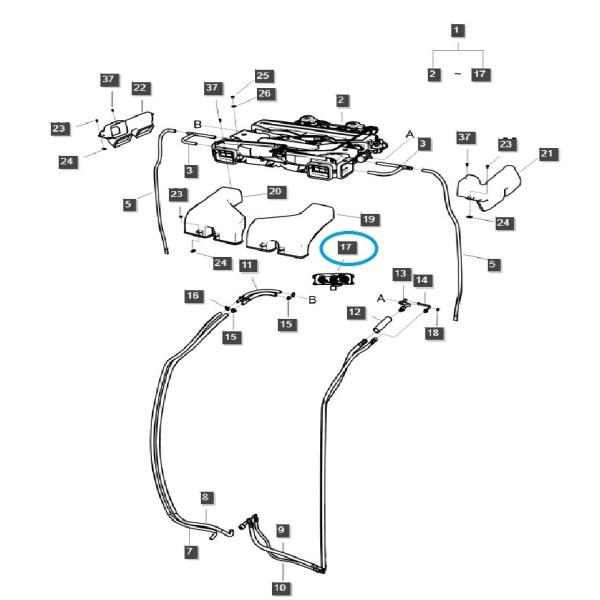 Klimaanlagen-Bedienfeld / TRG750 /LS Traktor / 40351213