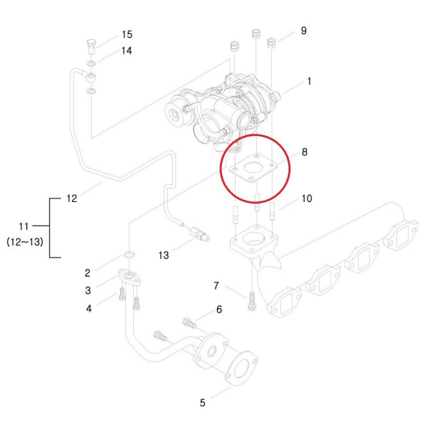 Turbocharger gasket / Ø 40 mm / A1151159 / no. 40006902