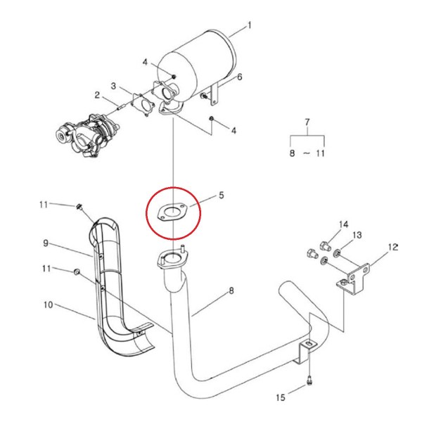 Schalldämpferdichtung Ø 51 mm / LS PLUS 70 / LS PLUS 80 / LS PLUS 90 / TRG150 / A1151100 / MT40006946 / 40006946